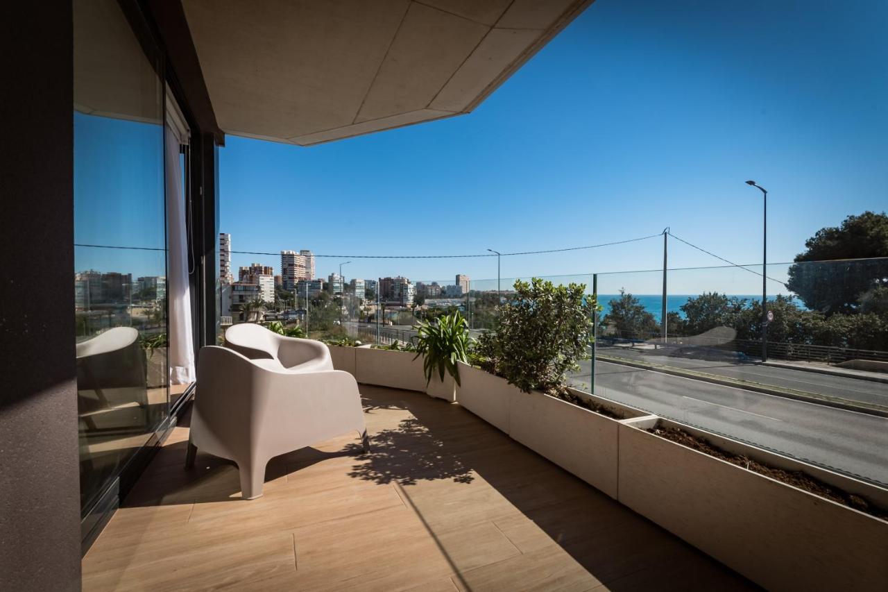 Modern Sea Front Sea Waves Apartment Alicante Bagian luar foto