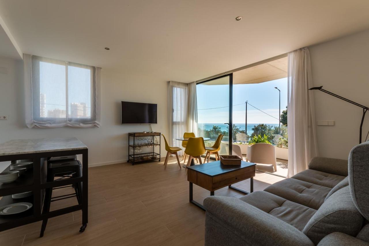 Modern Sea Front Sea Waves Apartment Alicante Bagian luar foto
